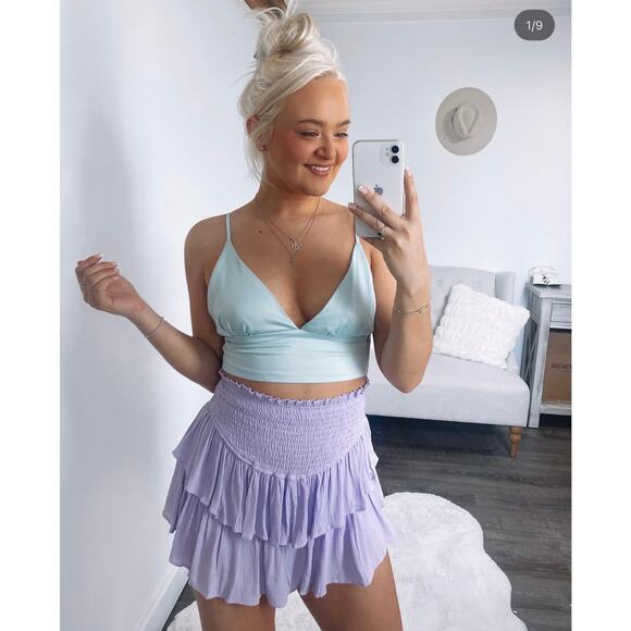 Blue B Dresses & Skirts - NWT Lilac Lavender Purple high waisted ruffle mini Skort